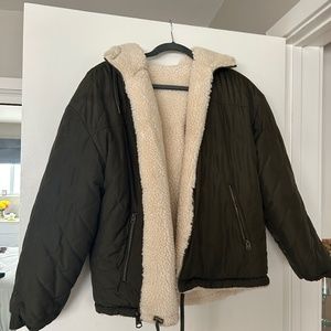 Lucky Brand sherpa lined bomber jacked